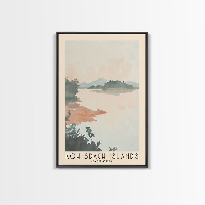 Koh Sdach Islands, Cambodia Watercolor Print, Vacation Gift, Cambodia Wall Art, Beach Painting, Beach Decor, Beach Or Lakehouse Art