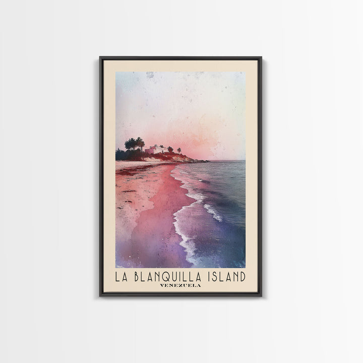 La Blanquilla Island, Venezuela Watercolor Print, Vacation Gift, Venezuela Wall Art, Beach Painting, Beach Decor, Beach Or Lakehouse Art