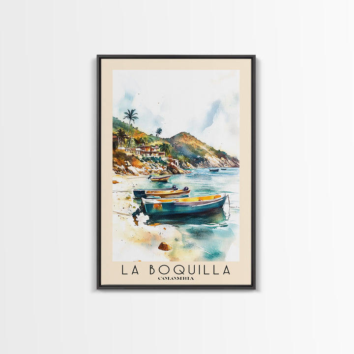 La Boquilla, Colombia Watercolor Beach Print, Vacation Gift, Colombia Wall Art, Beach Painting, Beach Decor, Beach Painting