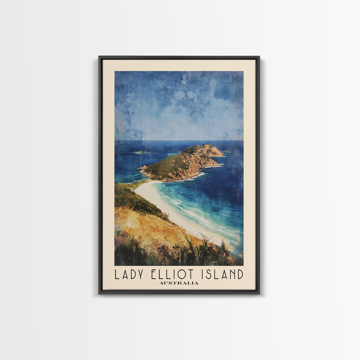 Lady Elliot Island, Australia Watercolor Print, Vacation Gift, Australia Wall Art, Beach Painting, Beach Decor, Beach Or Lakehouse Art