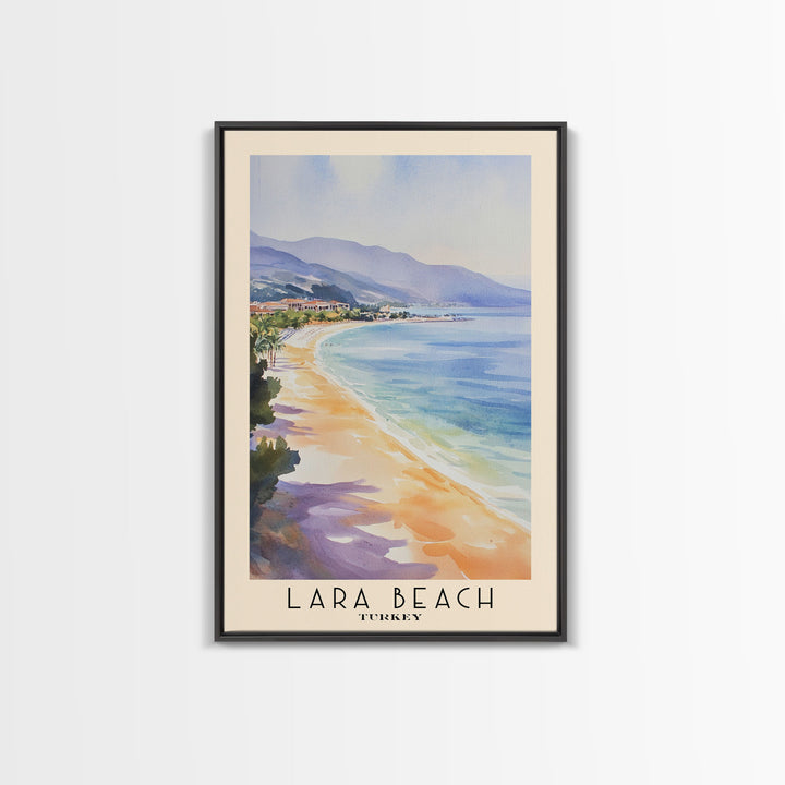 Lara Beach, Turkey Watercolor Print, Vacation Gift, Turkey Wall Art, Beach Painting, Beach Decor, Beach Or Lakehouse Art