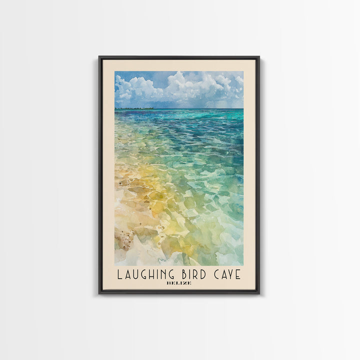 Laughing Bird Caye, Belize Watercolor Print, Vacation Gift, Belize Wall Art, Vacation Wall Art, Vacatation Memories, Beach Decor, Beach Or Lakehouse Art