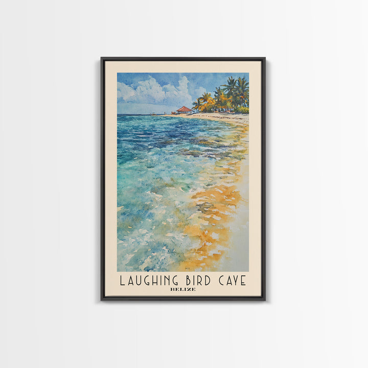 Laughing Bird Caye, Belize Watercolor Print, Vacation Gift, Belize Wall Art, Beach Painting, Beach Decor, Beach Or Lakehouse Art