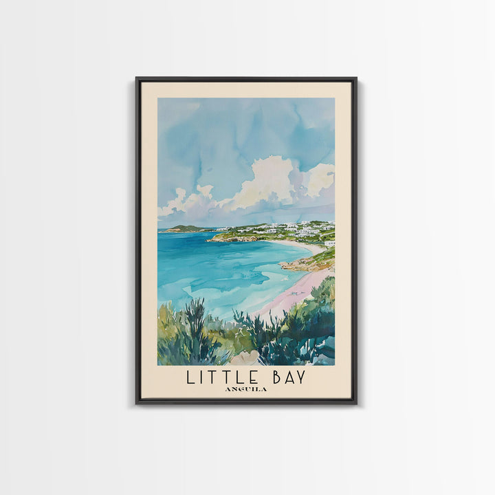 Little Bay, Anguila Watercolor Print, Vacation Gift, Anguila Wall Art, Vacation Wall Art, Vacatation Memories, Beach Decor, Beach Or Lakehouse Art