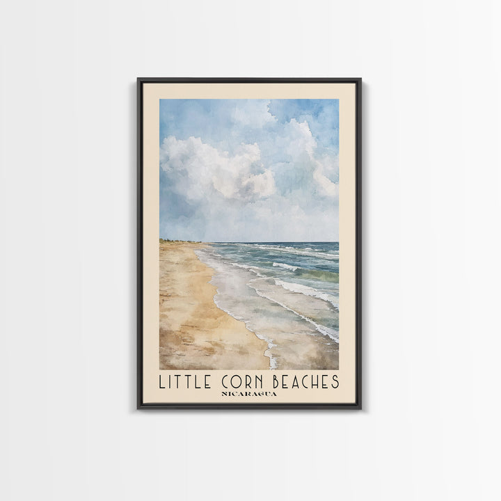 Little Corn beaches, Nicaragua Watercolor Print, Vacation Gift, Nicaragua Wall Art, Beach Painting, Beach Decor, Beach Or Lakehouse Art