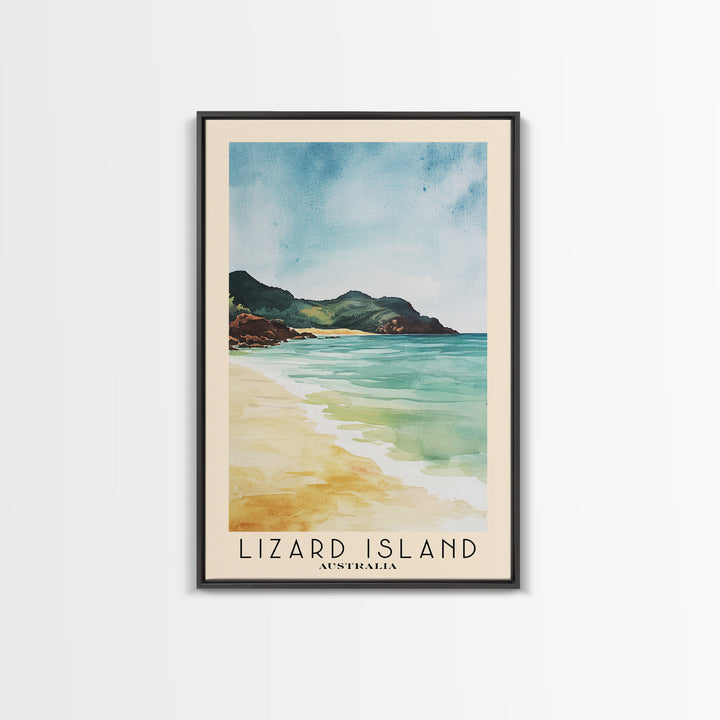 Lizard Island, Australia Watercolor Beach Print, Vacation Gift, Australia Wall Art, Beach Painting, Beach Decor, Beach Painting