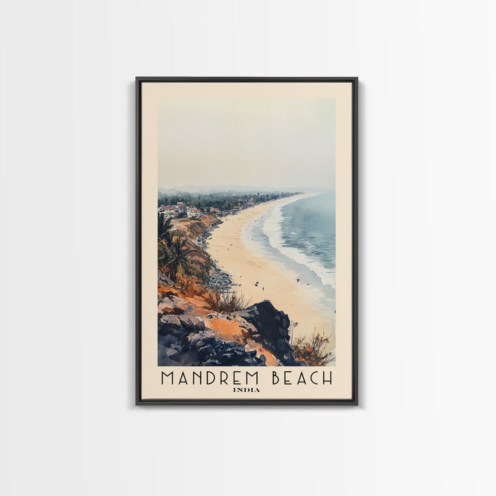 Mandrem Beach, India Watercolor Beach Print, Vacation Gift, India Wall Art, Beach Painting, Beach Decor, Beach Painting