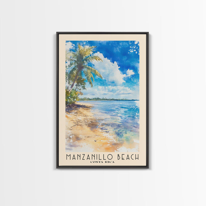 Manzanillo Beach, Costa Rica Watercolor Print, Vacation Gift, Costa Rica Wall Art, Vacation Wall Art, Vacatation Memories, Beach Decor, Beach Or Lakehouse Art