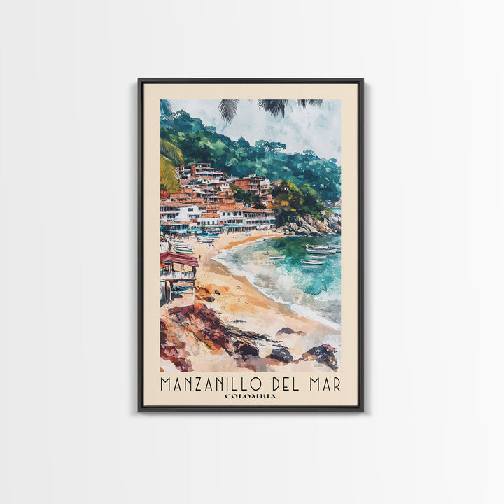 Manzanillo del Mar, Colombia Watercolor Print, Vacation Gift, Colombia Wall Art, Beach Painting, Beach Decor, Beach Or Lakehouse Art