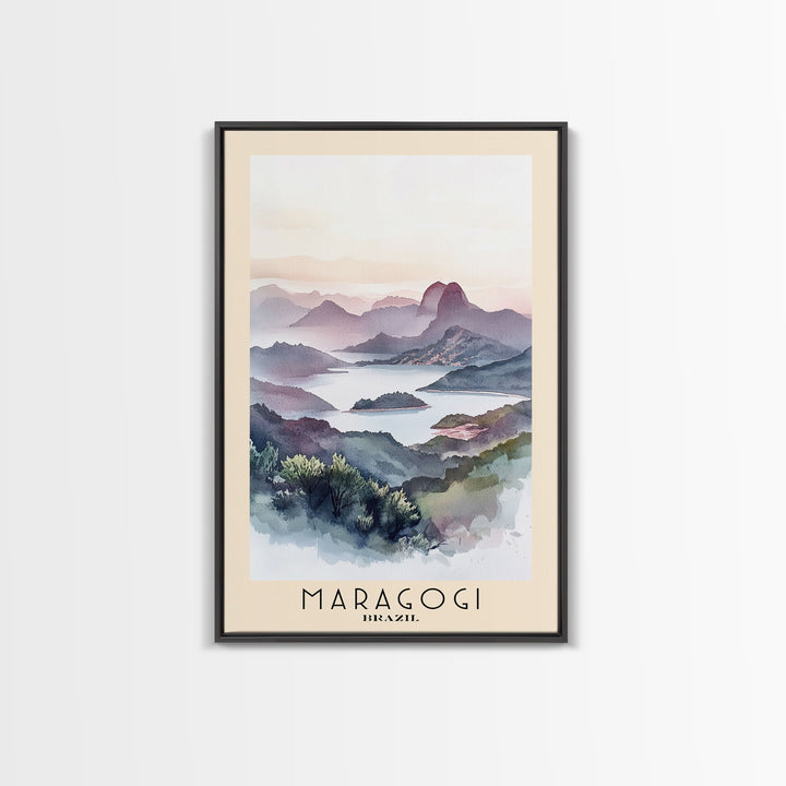 Maragogi, Brazil Watercolor Beach Print, Vacation Gift, Brazil Wall Art, Beach Painting, Beach Decor, Beach Painting