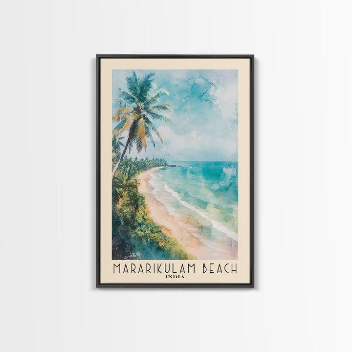 Mararikulam Beach, India Watercolor Print, Vacation Gift, India Wall Art, Vacation Wall Art, Vacatation Memories, Beach Decor, Beach Or Lakehouse Art