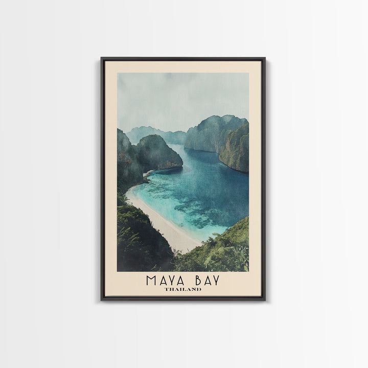 Maya Bay, Thailand Watercolor Beach Print, Vacation Gift, Thailand Wall Art, Beach Painting, Beach Decor, Beach Painting