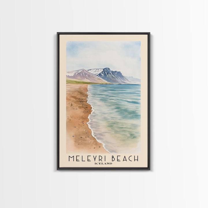 Meleyri Beach, Iceland Watercolor Print, Vacation Gift, Iceland Wall Art, Vacation Wall Art, Vacatation Memories, Beach Decor, Beach Or Lakehouse Art