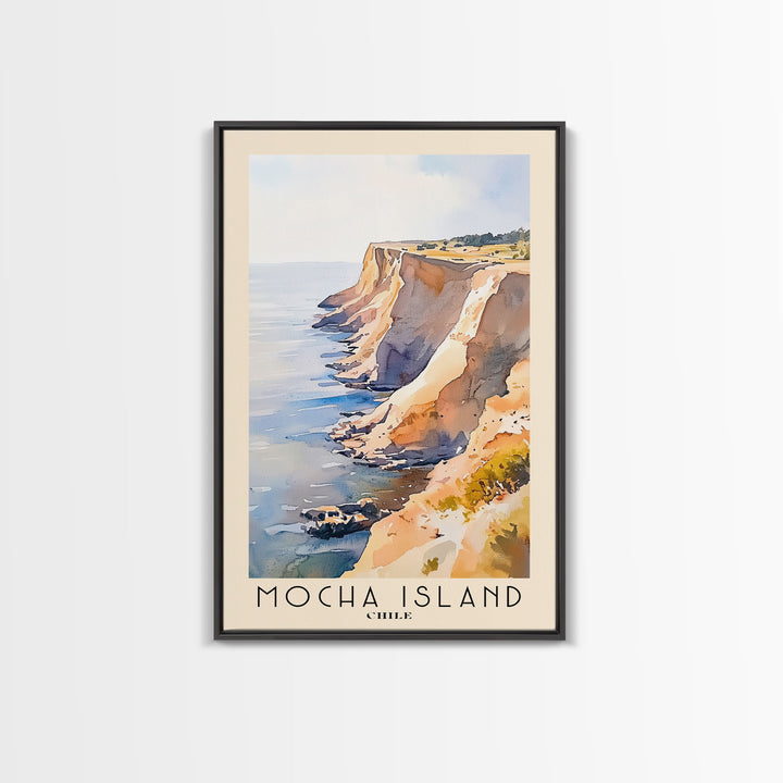 Mocha Island, Chile Watercolor Print, Vacation Gift, Chile Wall Art, Vacation Wall Art, Vacatation Memories, Beach Decor, Beach Or Lakehouse Art