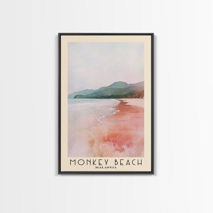 Monkey Beach, Malasyia Watercolor Print, Vacation Gift, Malasyia Wall Art, Vacation Wall Art, Vacatation Memories, Beach Decor, Beach Or Lakehouse Art