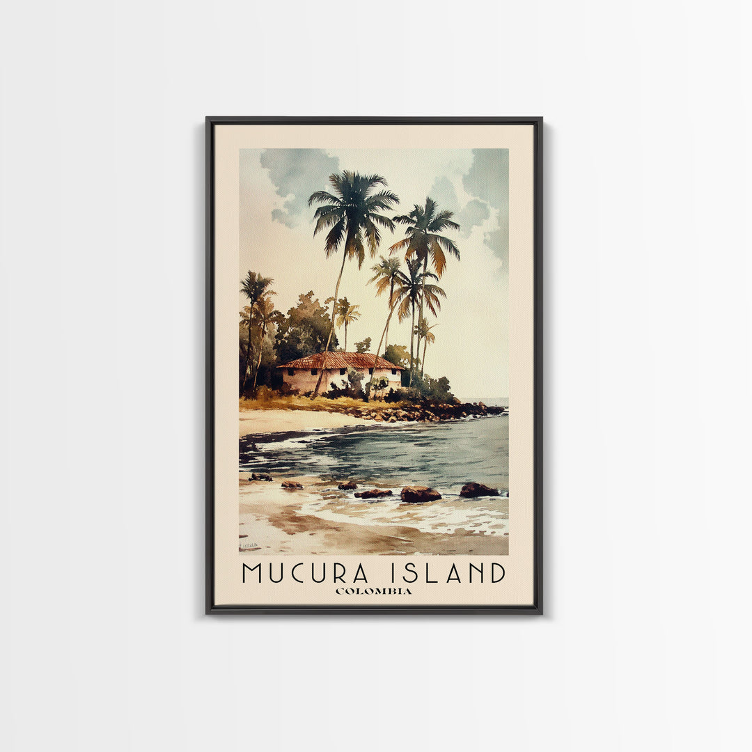 Mucura Island, Colombia Watercolor Print, Vacation Gift, Colombia Wall Art, Beach Painting, Beach Decor, Beach Or Lakehouse Art