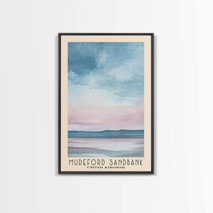 Mudeford Sandbank, United Kingdom Watercolor Beach Print, Vacation Gift, United Kingdom Wall Art, Beach Painting, Beach Decor, Beach Painting