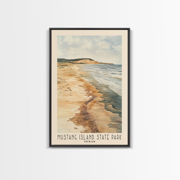 Mustang Island State Park, Texas Watercolor Print, Vacation Gift, Texas Wall Art, Vacation Wall Art, Vacatation Memories, Beach Decor, Beach Or Lakehouse Art