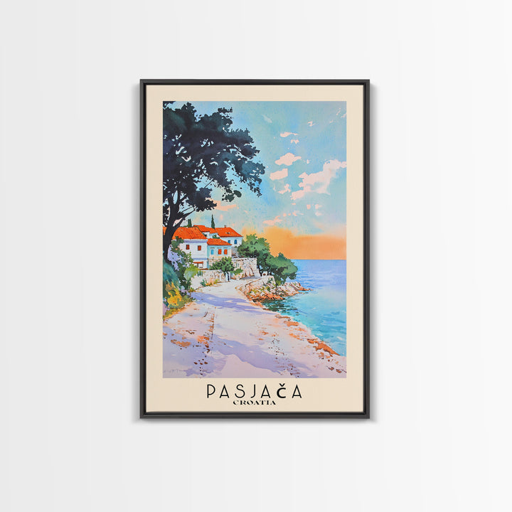 Pasjača, Croatia Watercolor Print, Vacation Gift, Croatia Wall Art, Beach Painting, Beach Decor, Beach Or Lakehouse Art