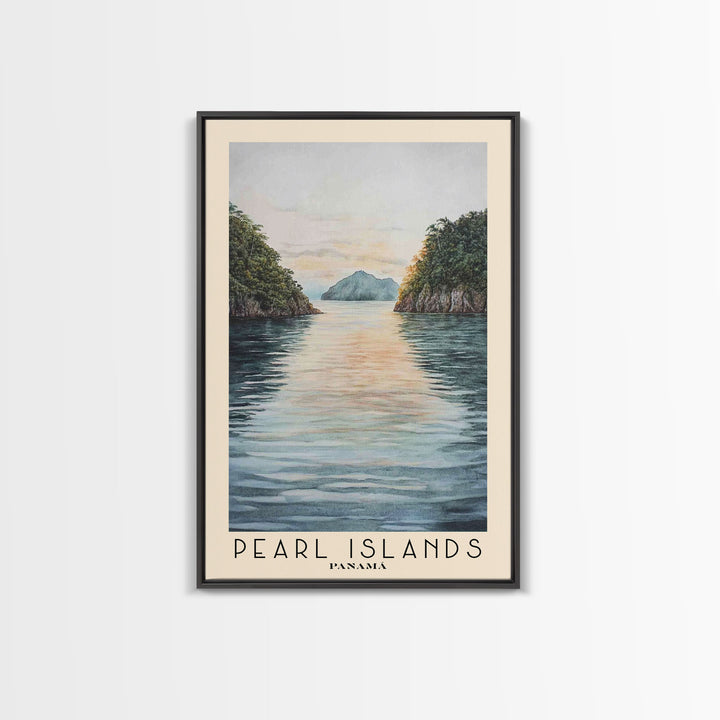 Pearl Islands, Panamá Watercolor Print, Vacation Gift, Panamá Wall Art, Beach Painting, Beach Decor, Beach Or Lakehouse Art