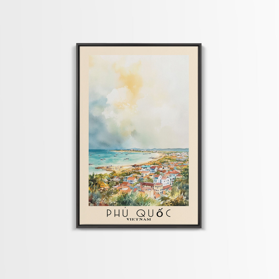 Phú Quốc, Vietnam Watercolor Print, Vacation Gift, Vietnam Wall Art, Vacation Wall Art, Vacatation Memories, Beach Decor, Beach Or Lakehouse Art