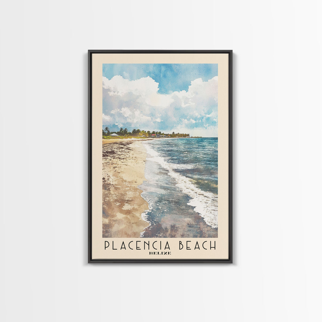 Placencia Beach, Belize Watercolor Print, Vacation Gift, Belize Wall Art, Vacation Wall Art, Vacatation Memories, Beach Decor, Beach Or Lakehouse Art