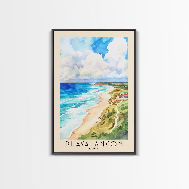 Playa Ancon, Cuba Watercolor Print, Vacation Gift, Cuba Wall Art, Beach Painting, Beach Decor, Beach Or Lakehouse Art