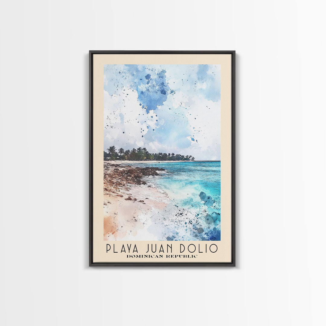 Playa Juan Dolio, Dominican Republic Watercolor Print, Vacation Gift, Dominican Republic Wall Art, Vacation Wall Art, Vacatation Memories, Beach Decor, Beach Or Lakehouse Art