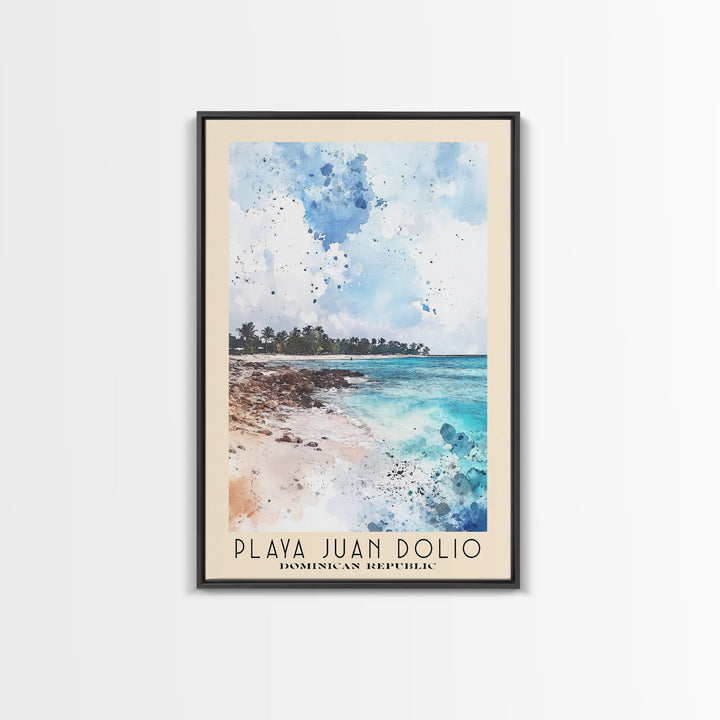 Playa Juan Dolio, Dominican Republic Watercolor Print, Vacation Gift, Dominican Republic Wall Art, Vacation Wall Art, Vacatation Memories, Beach Decor, Beach Or Lakehouse Art