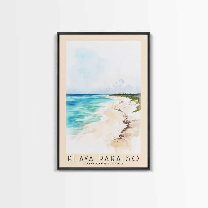 Playa Paraiso, Cayo Largo, Cuba Watercolor Print, Vacation Gift, Cayo Largo, Cuba Wall Art, Beach Painting, Beach Decor, Beach Or Lakehouse Art