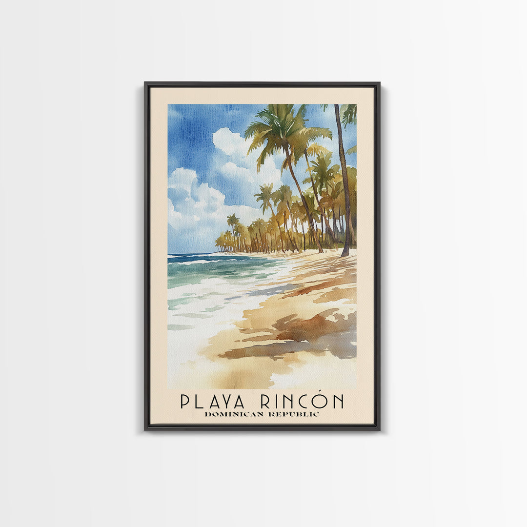 Playa Rincón, Dominican Republic Watercolor Print, Vacation Gift, Dominican Republic Wall Art, Vacation Wall Art, Vacatation Memories, Beach Decor, Beach Or Lakehouse Art