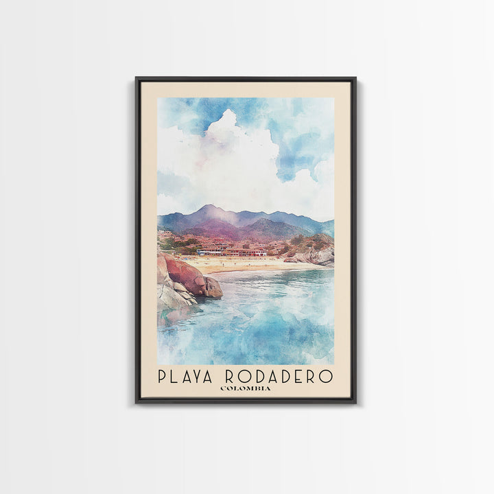 Playa Rodadero, Colombia Watercolor Print, Vacation Gift, Colombia Wall Art, Beach Painting, Beach Decor, Beach Or Lakehouse Art