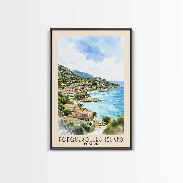 Porquerolles Island, France Watercolor Print, Vacation Gift, France Wall Art, Vacation Wall Art, Vacatation Memories, Beach Decor, Beach Or Lakehouse Art