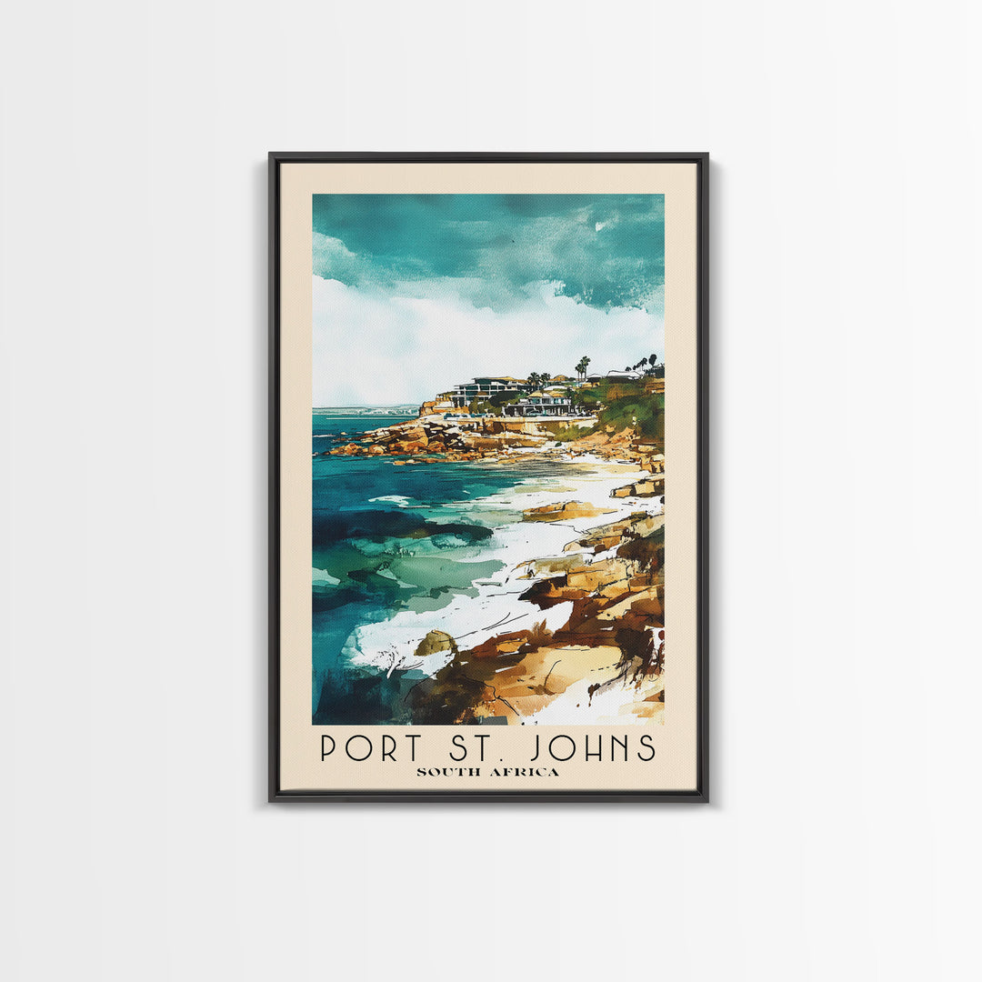 Port St. Johns, South Africa Watercolor Print, Vacation Gift, South Africa Wall Art, Beach Painting, Beach Decor, Beach Or Lakehouse Art