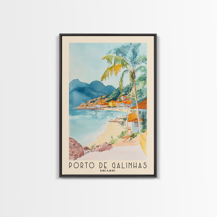 Porto de Galinhas, Brazil Watercolor Print, Vacation Gift, Brazil Wall Art, Vacation Wall Art, Vacatation Memories, Beach Decor, Beach Or Lakehouse Art