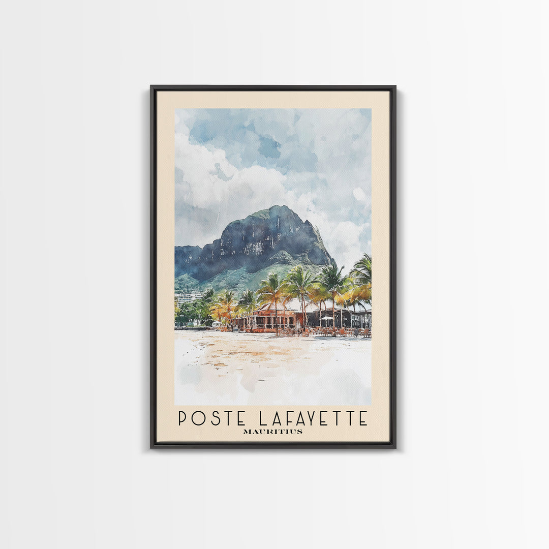 Poste Lafayette, Mauritius Watercolor Print, Vacation Gift, Mauritius Wall Art, Vacation Wall Art, Vacatation Memories, Beach Decor, Beach Or Lakehouse Art