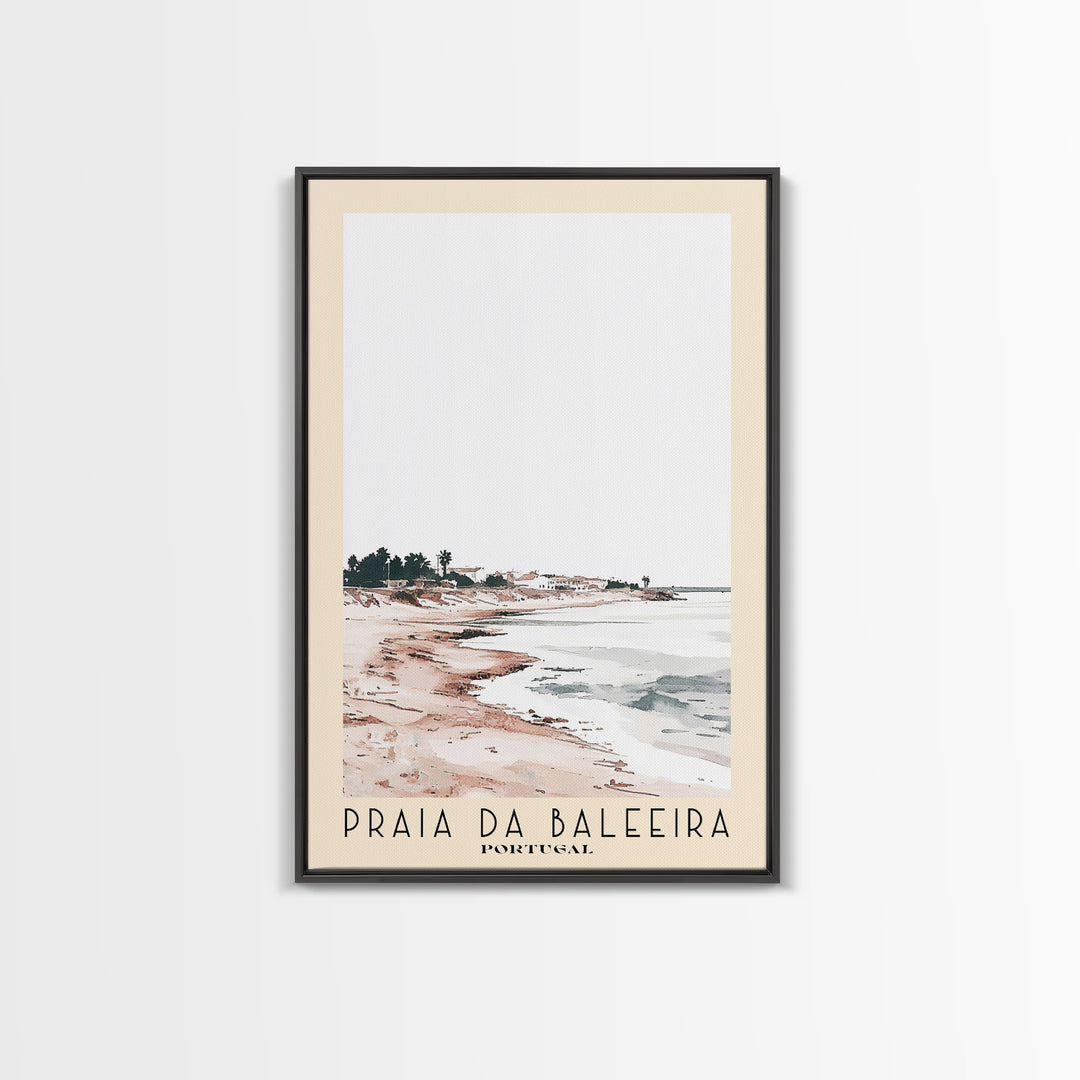 Praia da Baleeira, Portugal Watercolor Print, Vacation Gift, Portugal Wall Art, Beach Painting, Beach Decor, Beach Or Lakehouse Art