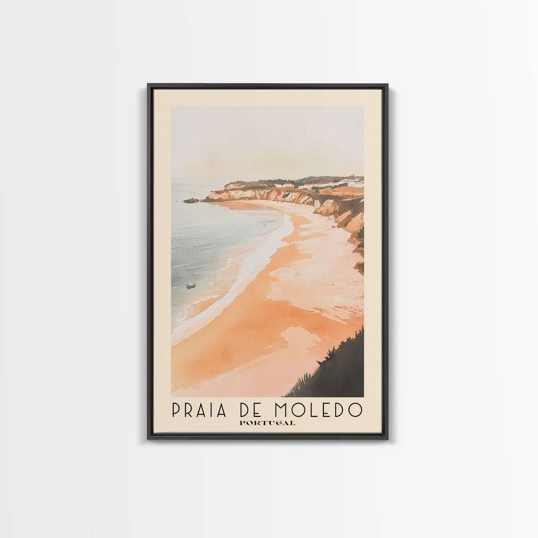 Praia de Moledo, Portugal Watercolor Beach Print, Vacation Gift, Portugal Wall Art, Beach Painting, Beach Decor, Beach Painting