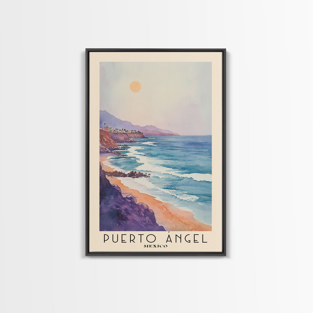 Puerto Ángel, Mexico Watercolor Print, Vacation Gift, Mexico Wall Art, Beach Painting, Beach Decor, Beach Or Lakehouse Art