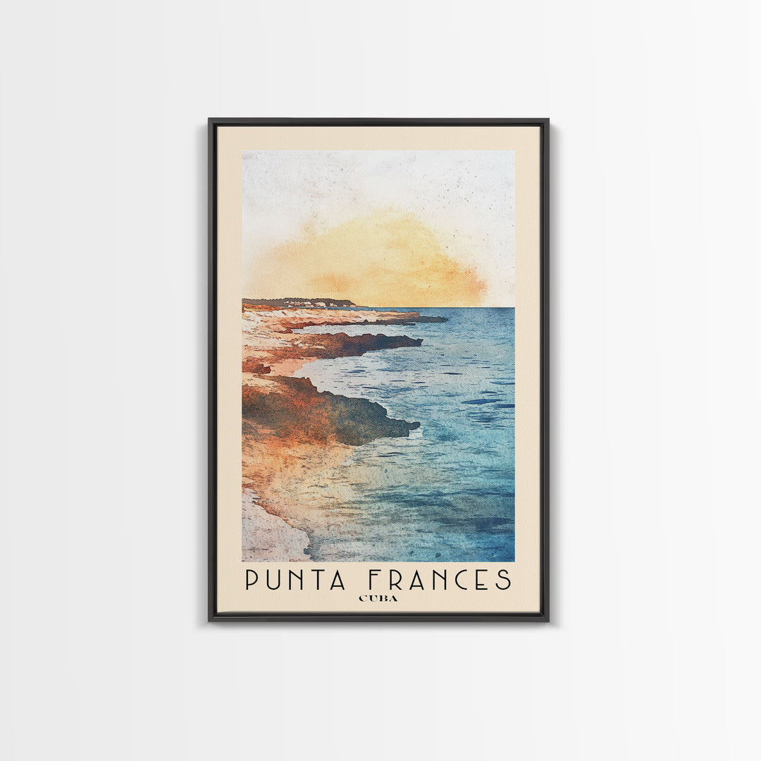 Punta Frances, Cuba Watercolor Print, Vacation Gift, Cuba Wall Art, Vacation Wall Art, Vacatation Memories, Beach Decor, Beach Or Lakehouse Art