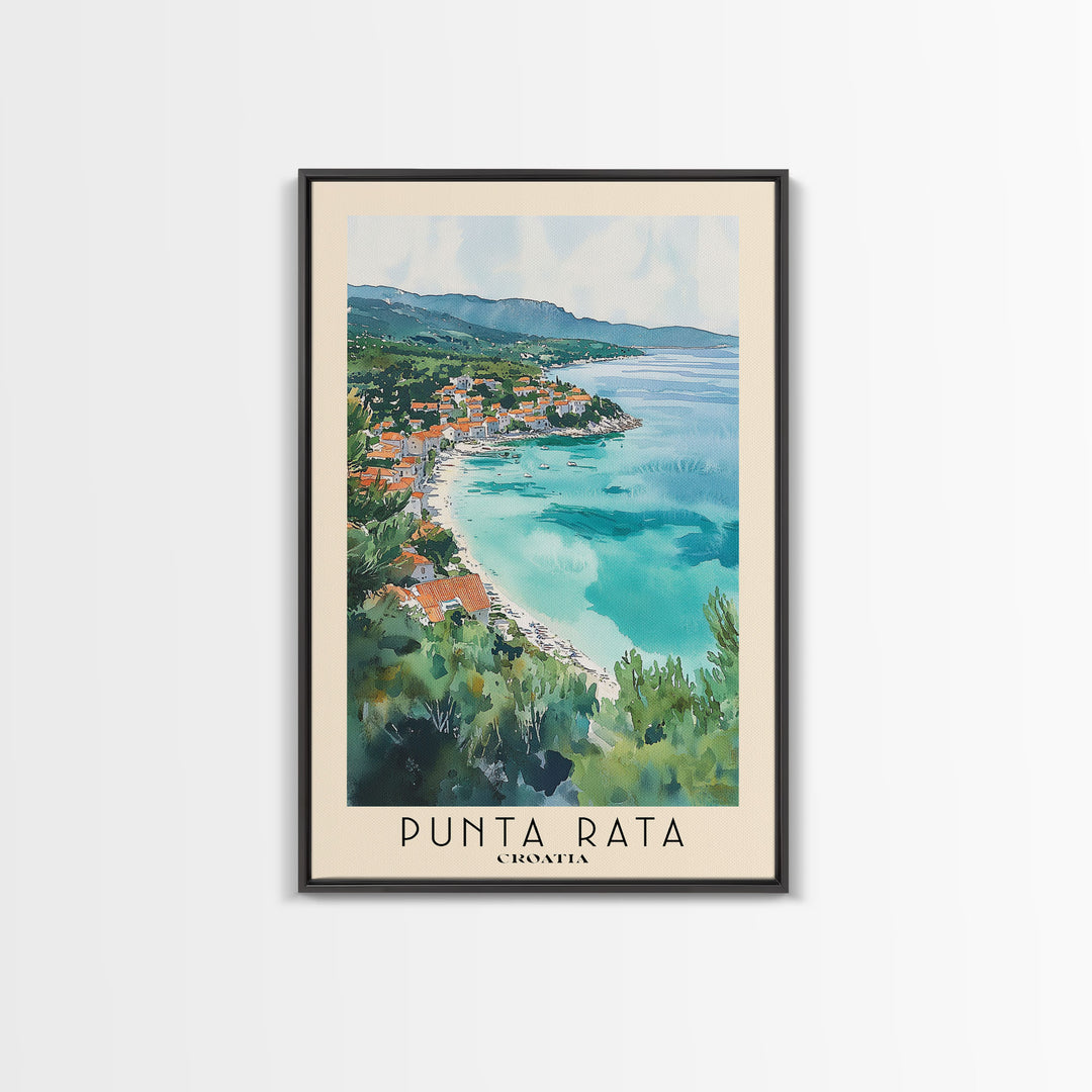 Punta Rata, Croatia Watercolor Print, Vacation Gift, Croatia Wall Art, Vacation Wall Art, Vacatation Memories, Beach Decor, Beach Or Lakehouse Art