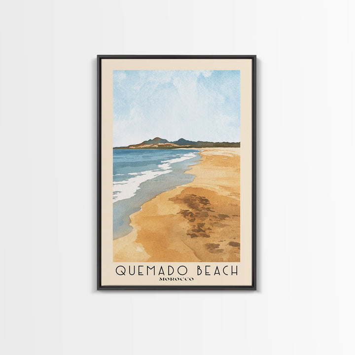 Quemado Beach, Morocco Watercolor Print, Vacation Gift, Morocco Wall Art, Vacation Wall Art, Vacatation Memories, Beach Decor, Beach Or Lakehouse Art