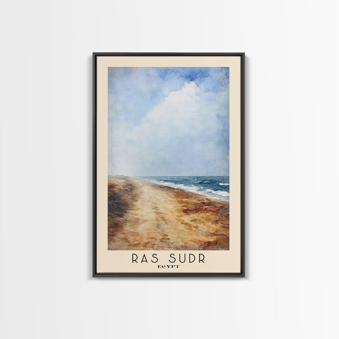 Ras Sudr, Egypt Watercolor Print, Vacation Gift, Egypt Wall Art, Vacation Wall Art, Vacatation Memories, Beach Decor, Beach Or Lakehouse Art