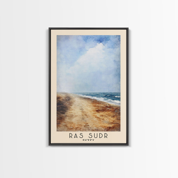 Ras Sudr, Egypt Watercolor Print, Vacation Gift, Egypt Wall Art, Vacation Wall Art, Vacatation Memories, Beach Decor, Beach Or Lakehouse Art