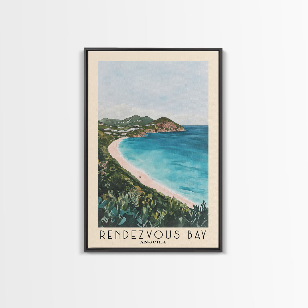 Rendezvous Bay, Anguila Watercolor Print, Vacation Gift, Anguila Wall Art, Beach Painting, Beach Decor, Beach Or Lakehouse Art