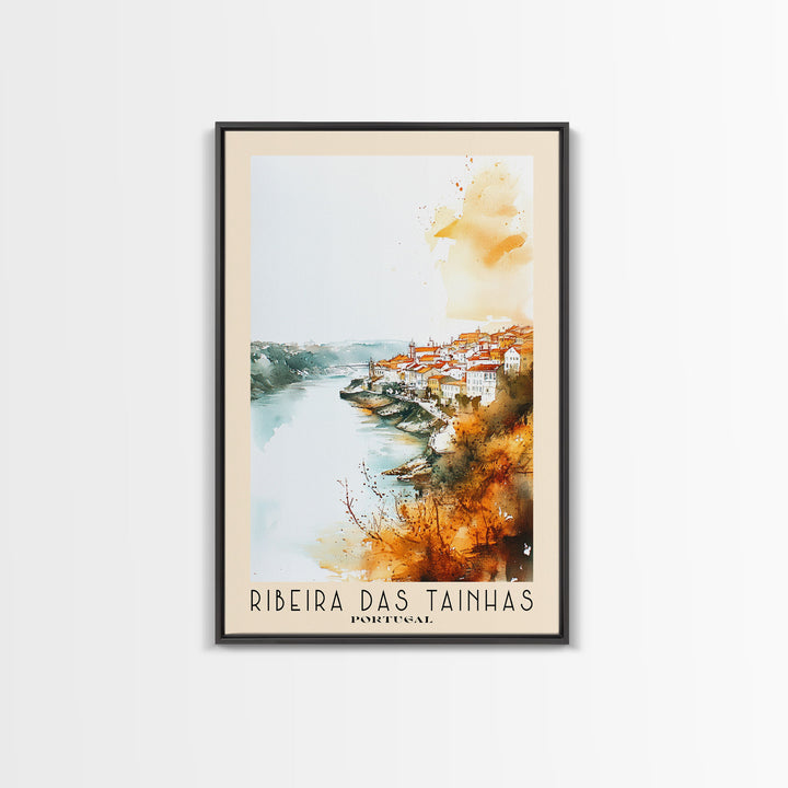 Ribeira das Tainhas, Portugal Watercolor Beach Print, Vacation Gift, Portugal Wall Art, Beach Painting, Beach Decor, Beach Painting