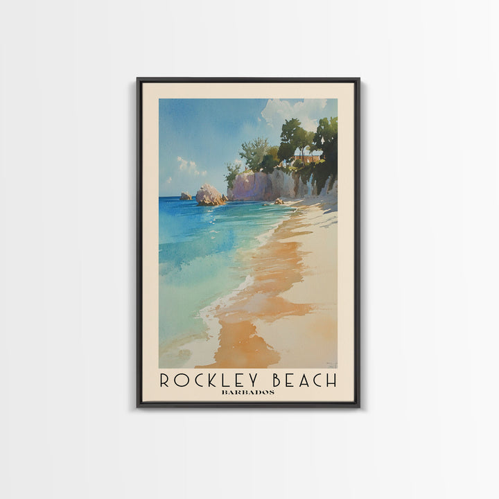 Rockley Beach, Barbados Watercolor Print, Vacation Gift, Barbados Wall Art, Beach Painting, Beach Decor, Beach Or Lakehouse Art