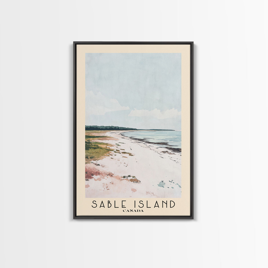 Sable Island, Canada Watercolor Print, Vacation Gift, Canada Wall Art, Beach Painting, Beach Decor, Beach Or Lakehouse Art