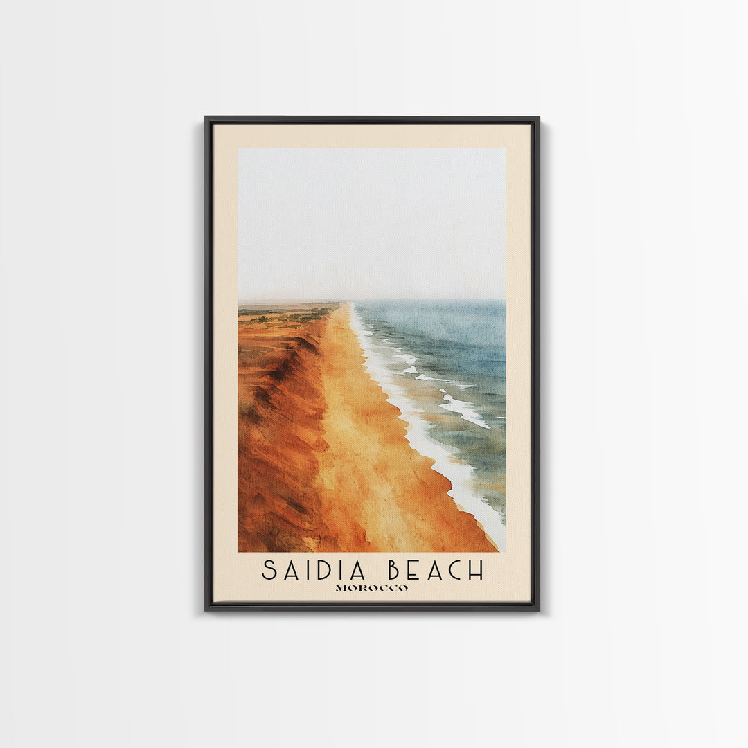 Saidia Beach, Morocco Watercolor Print, Vacation Gift, Morocco Wall Art, Vacation Wall Art, Vacatation Memories, Beach Decor, Beach Or Lakehouse Art