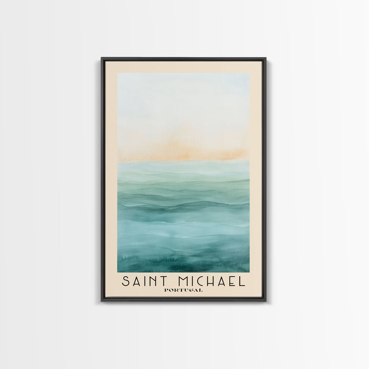 Saint Michael, Portugal Watercolor Print, Vacation Gift, Portugal Wall Art, Vacation Wall Art, Vacatation Memories, Beach Decor, Beach Or Lakehouse Art